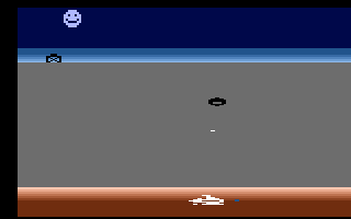 Star Fox (Atari 2600) screenshot: Flying through the planets atmosphere