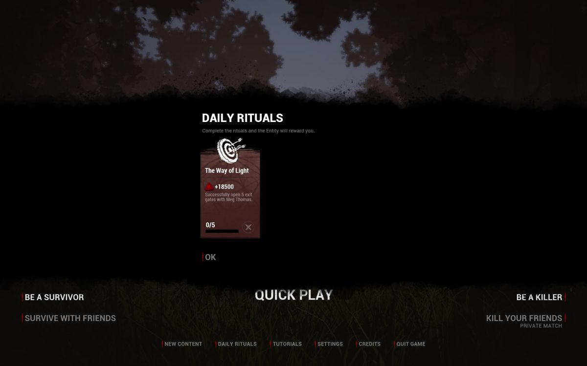 Dead by Daylight (Windows) screenshot: A daily ritual