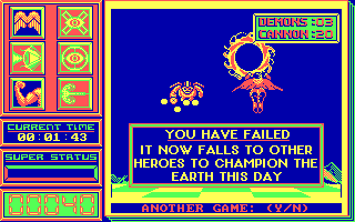 Superman: The Man of Steel (DOS) screenshot: You have failed this time