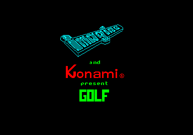 Konami's Golf (Amstrad CPC) screenshot: Title screen