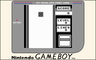 Tetris (Game Boy) screenshot: And so it begins...