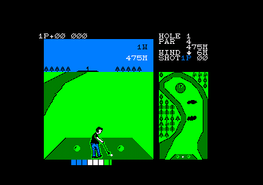 Konami's Golf (Amstrad CPC) screenshot: FORE!