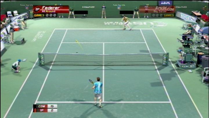 Virtua Tennis 3 (PlayStation 3) screenshot: Aim for the opposite corner to score.