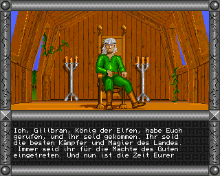 Jaktar: Der Elfenstein (Amiga) screenshot: Gilibran, king of the elves