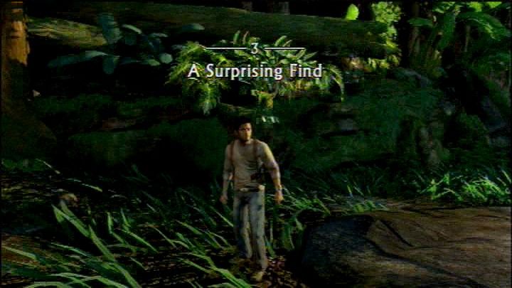 Uncharted: Drake's Fortune (PlayStation 3) screenshot: Game is split into chapters.