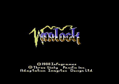 Warlock (Commodore 64) screenshot: Title screen.