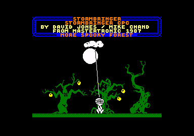 Stormbringer (Amstrad CPC) screenshot: I guess that's the storm that was brought.