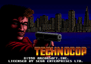 Techno Cop (Genesis) screenshot: "Technocop" Title