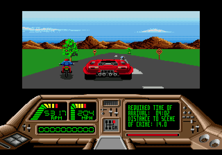 Techno Cop (Genesis) screenshot: The Driving Part