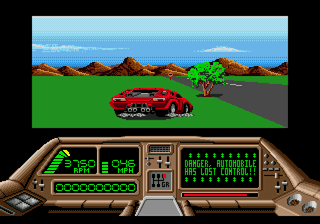 Techno Cop (Genesis) screenshot: Car spins out of control