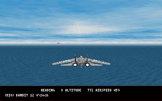 Fleet Defender (DOS) screenshot: Chase view
