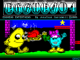 Egghead 4: Egghead Entertains (ZX Spectrum) screenshot: Title screen