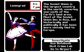Where in Europe is Carmen Sandiego? (DOS) screenshot: Russia