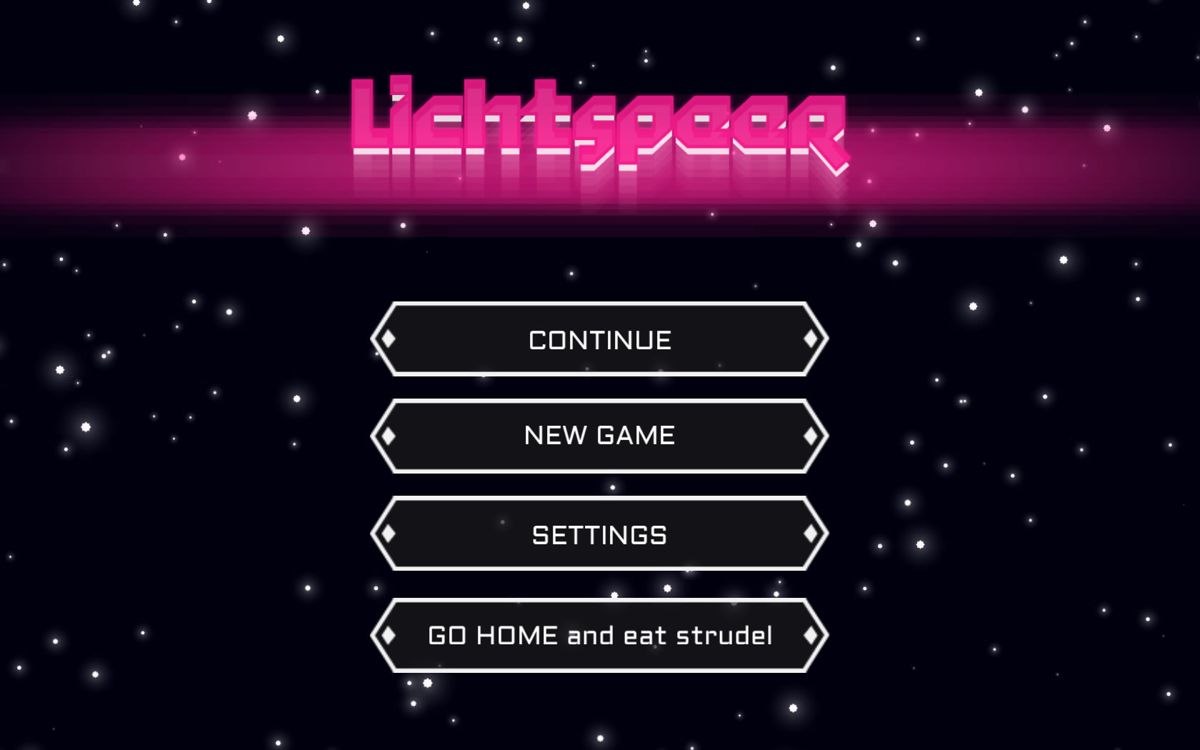 Lichtspeer (Windows) screenshot: Main menu
