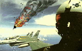 MiG-29M Super Fulcrum (DOS) screenshot: Those bandits got me!