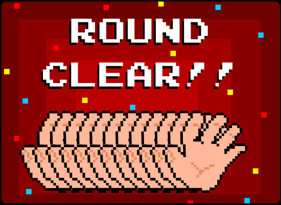 Clapping Party (Browser) screenshot: Round clear!!