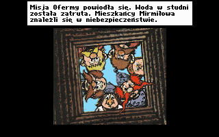 Kajko i Kokosz (DOS) screenshot: Intro: poisoned well