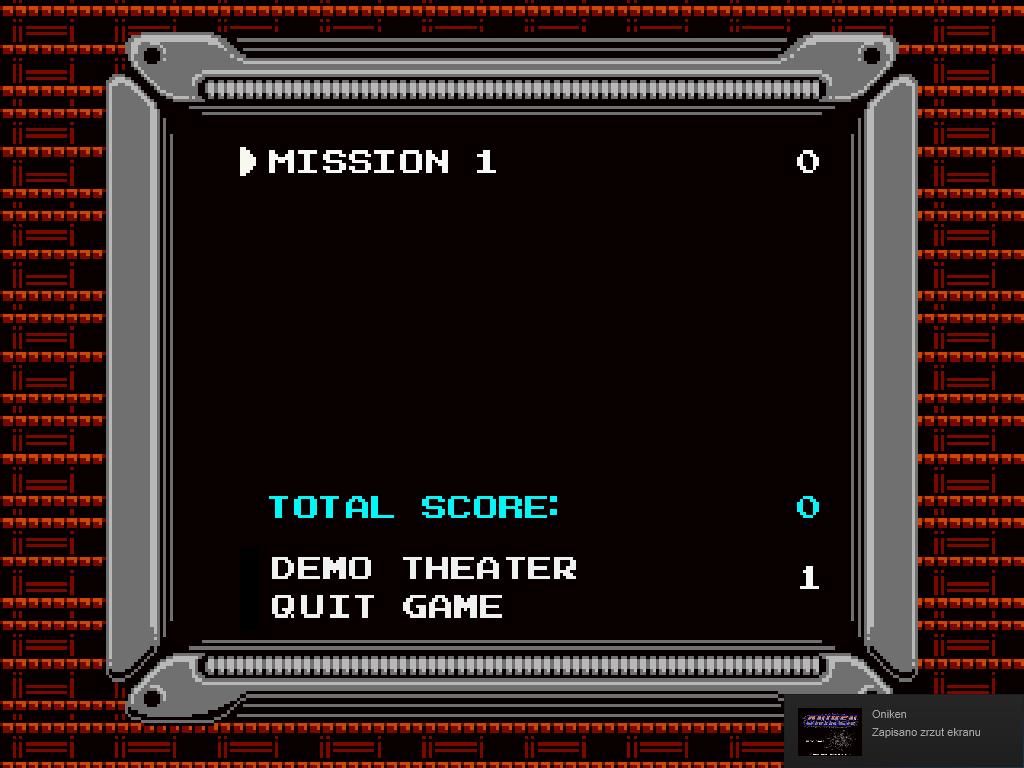 Oniken (Windows) screenshot: Select mission
