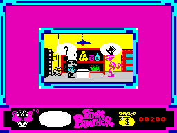 Pink Panther (ZX Spectrum) screenshot: In the shop.