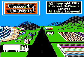 Crosscountry California (Apple II) screenshot: Title Screen