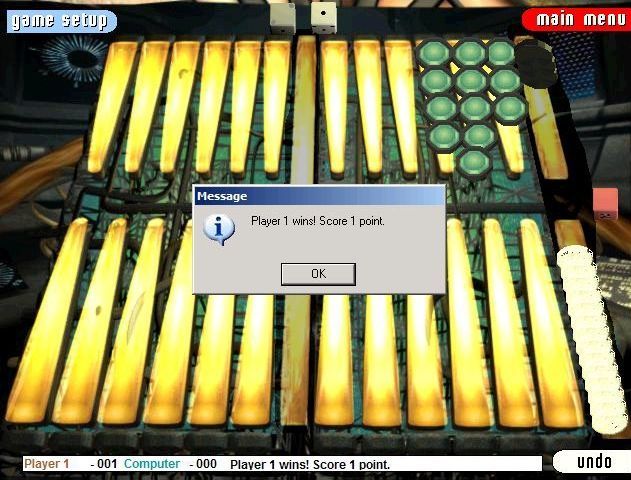 Battlegammon (Windows) screenshot: Game Over!