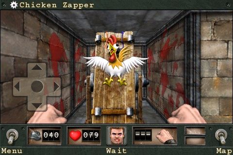 Wolfenstein RPG (iPhone) screenshot: Tell me were the golden egg is! NOW!