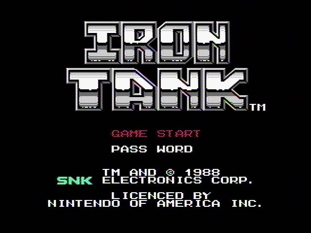 Iron Tank: The Invasion of Normandy (NES) screenshot: Title screen
