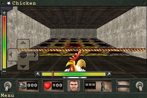 Wolfenstein RPG (iPhone) screenshot: The second mini-game: Chicken Kicking