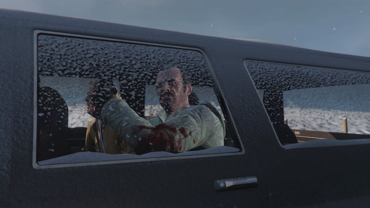 Grand Theft Auto V (PlayStation 4) screenshot: On the way to the extraction point