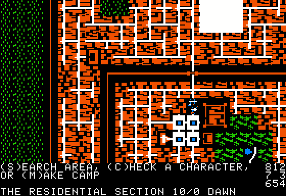 Wizard's Crown (Apple II) screenshot: In the city