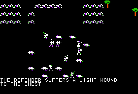 Wizard's Crown (Apple II) screenshot: Rats