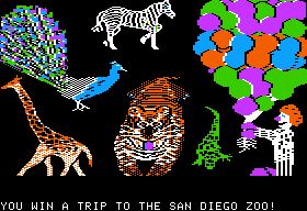 Crosscountry California (Apple II) screenshot: Award is waiting for you