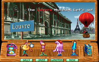 Around the World in 80 Days (DOS) screenshot: The Louvre.