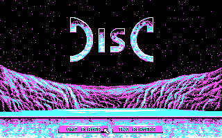 Disc (DOS) screenshot: Title screen (CGA)