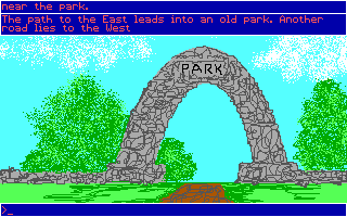 Panoplia: The Full Armor of God (DOS) screenshot: The Park.