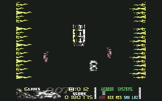 The Spy Who Loved Me (Commodore 64) screenshot: This enemy sub is big!