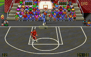 The Dream Team: 3 on 3 Challenge (DOS) screenshot: One on one