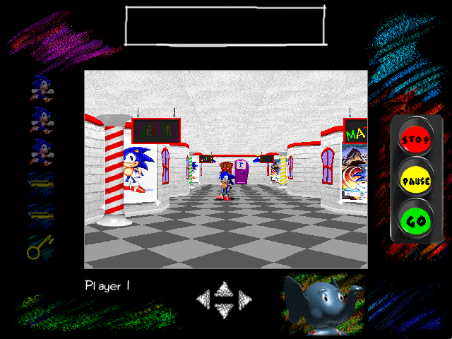 Sonic's Schoolhouse (Windows 3.x) screenshot: Starting out