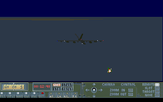 Megafortress Mega Pak (DOS) screenshot: EB-52 over the Mediterranean Sea