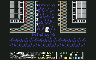 The Spy Who Loved Me (Commodore 64) screenshot: Made it to your destination.