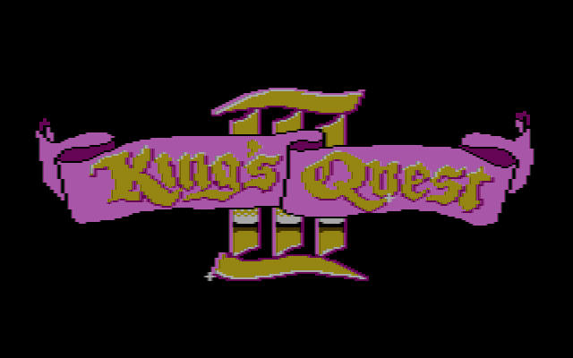 King's Quest III: To Heir is Human (DOS) screenshot: Title Screen (CGA Composite)