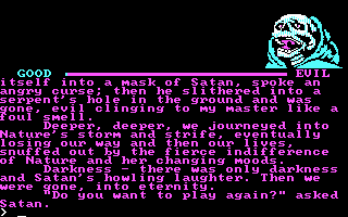 I, Damiano: The Wizard of Partestrada (PC Booter) screenshot: Oops, game over...