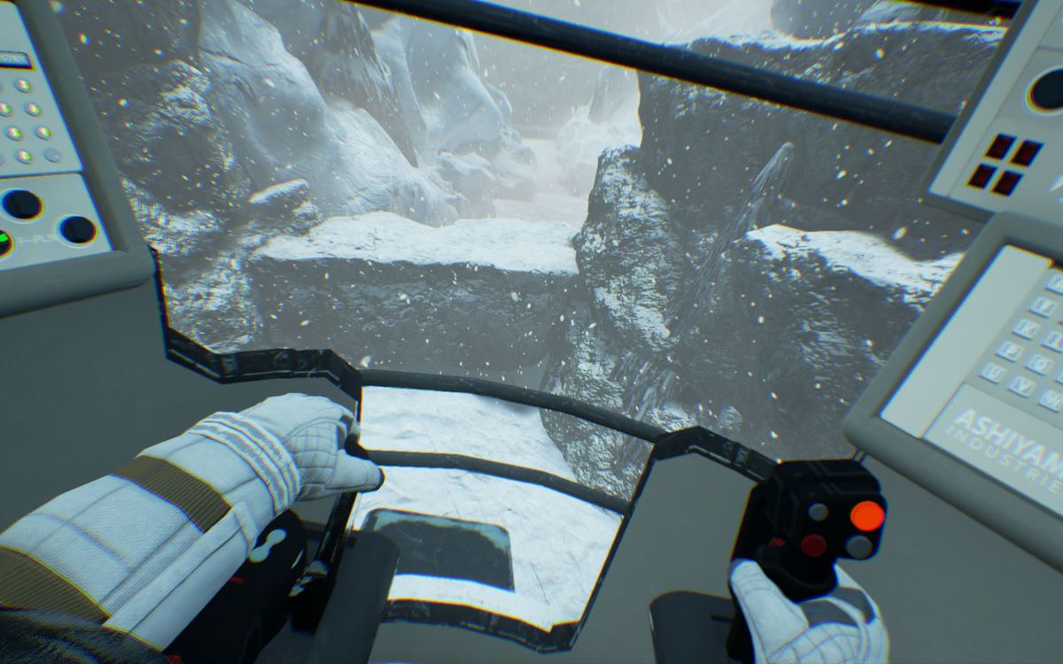 The Turing Test (Windows) screenshot: Ava controls the lander to reach the icy Europa.