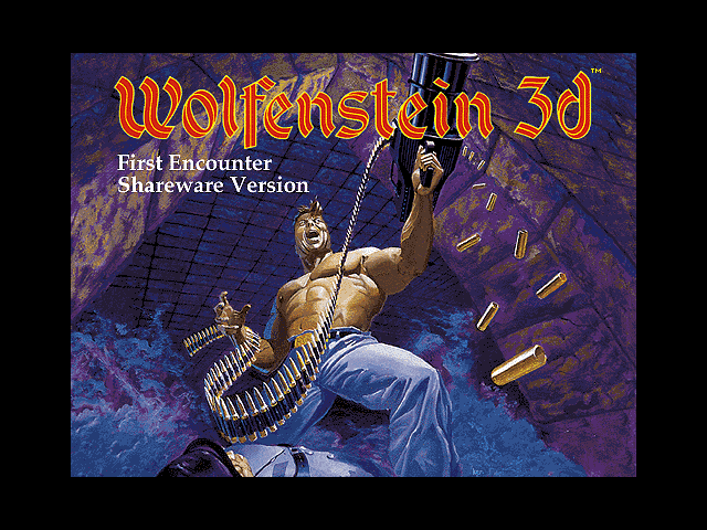 Wolfenstein 3D (Macintosh) screenshot: Title screen (shareware version).