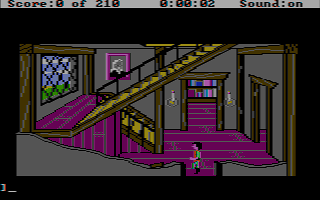 King's Quest III: To Heir is Human (DOS) screenshot: Dining Room (CGA Composite)