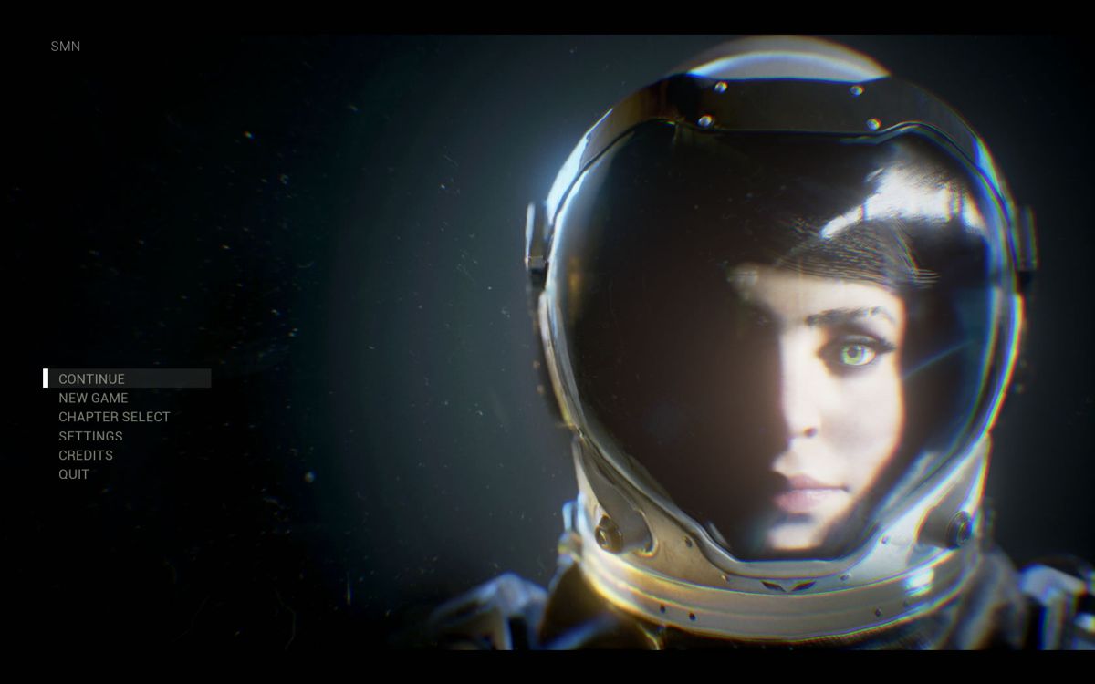 The Turing Test (Windows) screenshot: Main menu with Ava in the background