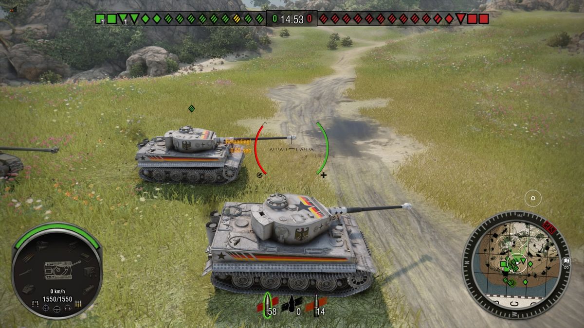 World of Tanks: Hammer Base (PlayStation 4) screenshot: Driving a Tiger I Hammer tank