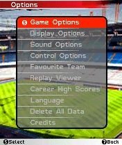 FIFA Soccer 2005 (N-Gage) screenshot: Options Menu