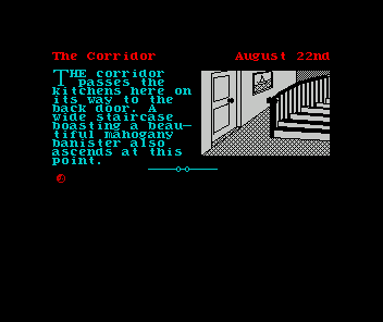 Dr. Jekyll and Mr. Hyde (ZX Spectrum) screenshot: At the bottom of the stairs