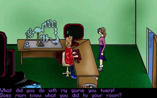 Game Quest (Windows) screenshot: The room of her brother Alvin
